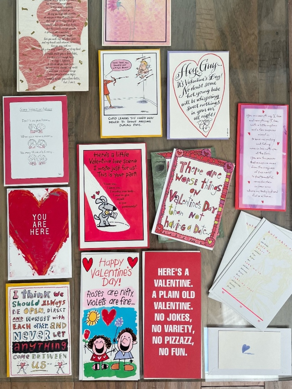 Mixed Set of 15 Valentine's Day Greeting Cards